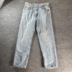 Levis 550 Jeans Mens 33x30 Blue Light Wash Relaxed Tapered Distressed Pants
